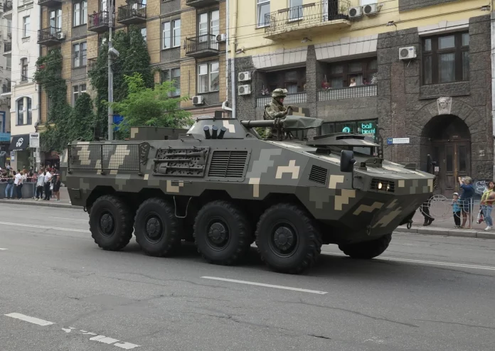 Новий український БТР під час святкування Дня незалежності