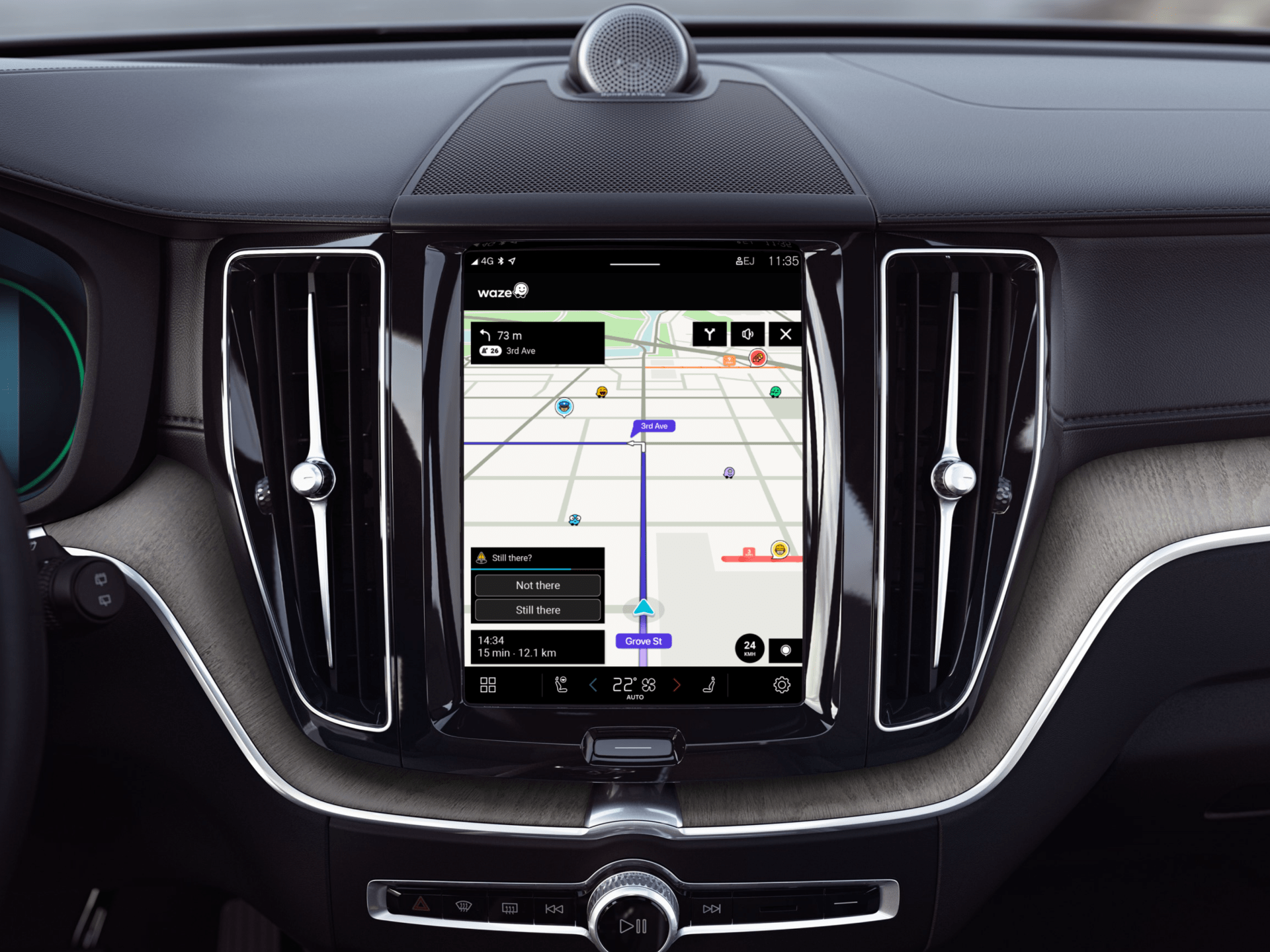 Популярний застосунок для навігації Waze став доступним у всіх автомобілях Volvo у всьому світі.