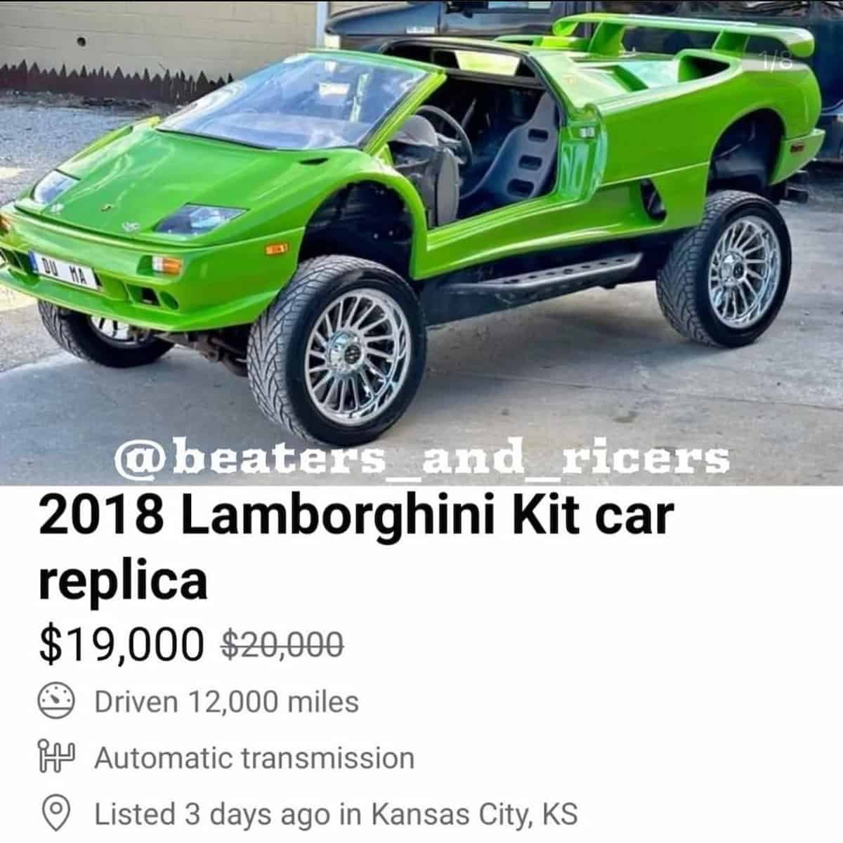 Унікальний гібрид суперкара Lamborghini та позашляховика продають за 19 000 доларів