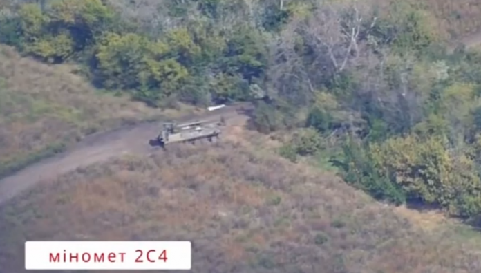 Група «Асгард» підрозділу «Очі» успішно знищила дроном міномет 2С4 «Тюльпан» (відео)