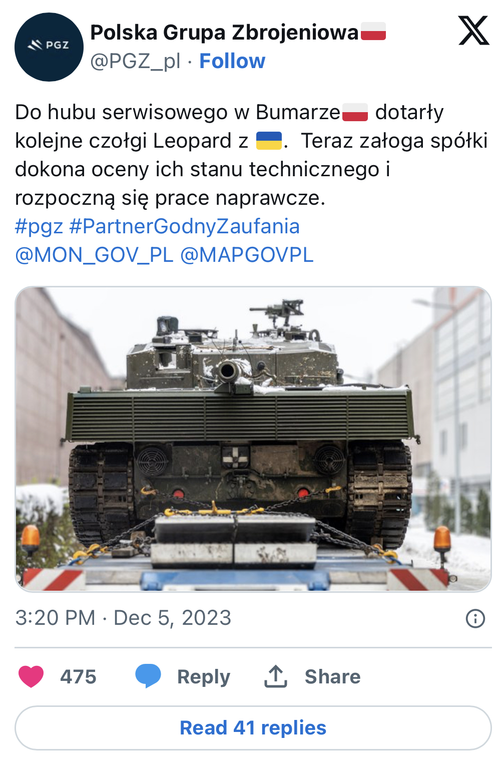 В Польщу на ремонт приїхала партія танків Leopard: названо найчастіше пошкодження