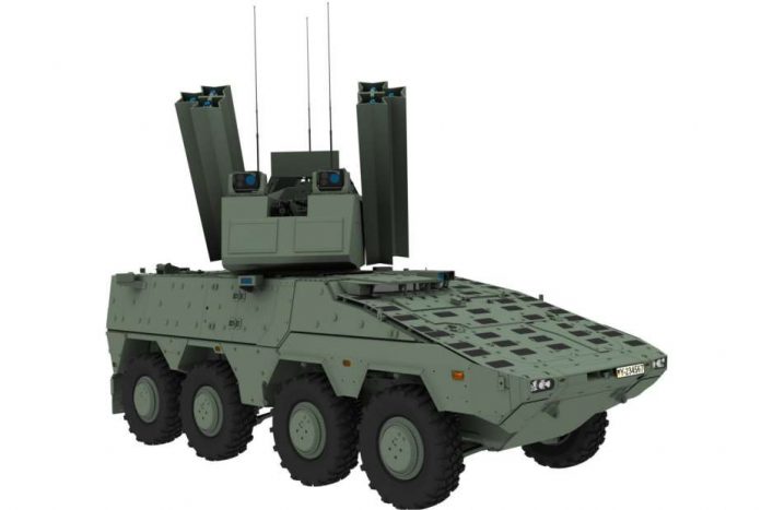 ППО Ocelot, яка базувалася на транспортному засобі Wiesel 2, оснащеному ракетами Stinger
