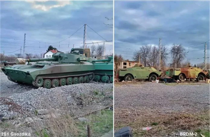 БРДМ-2 і самохідні гаубиці 2С1 «Гвоздика»