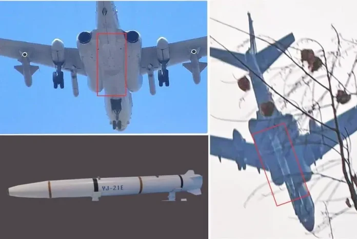 Китайський бомбардувальник H-6N оснастили балістичною ракетою YJ-21