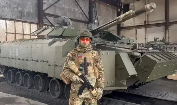 В Україні помітили рідкісну версію російської БМП-3