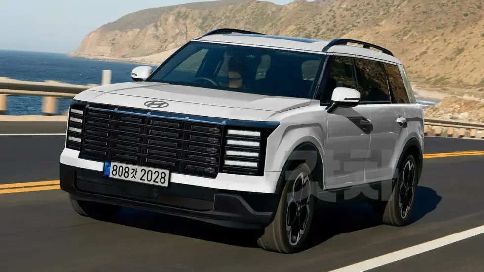 Він буде кращим за Toyota Grand Highlander: серійний Hyundai Palisade 2025 показали на рендері до прем'єри