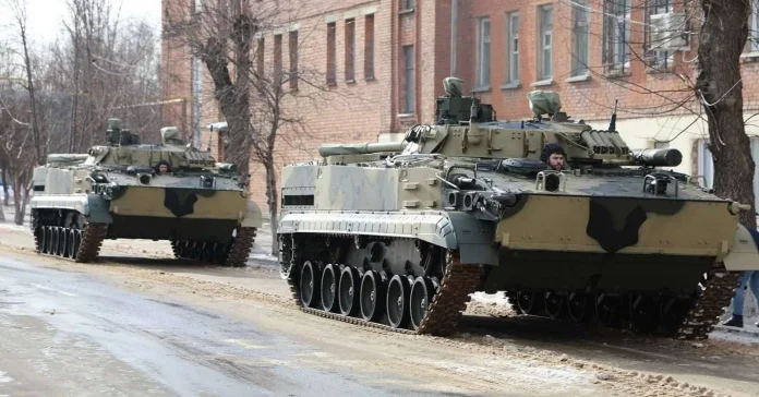 Російська компанія «Курганмашзавод» поставила нові БМП-3 для російської армії
