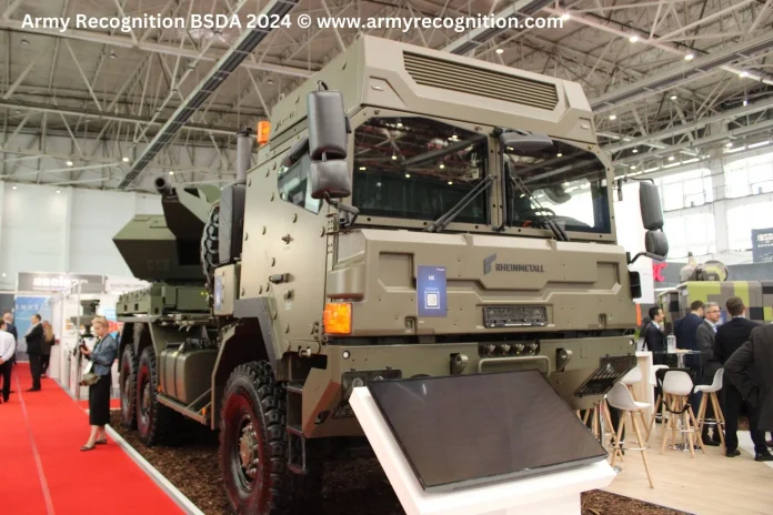 Oerlikon Revolver Gun Mk3 встановлена ​​на шасі автомобіля HX, представленого Rheinmetall на виставці BSDA 2024 (Джерело зображення: ArmyRecognition)