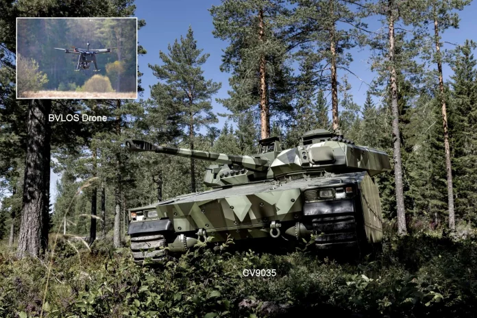 БМП CV90 BAE Systems буде оснащено дронами Airolit Beyond Visual Line of Sight (BVLOS) (Джерело зображення: Airolit і BAE Systems)