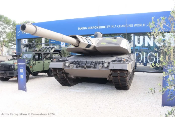 Panther Evo Upgrade поєднує в собі шасі Leopard 2A4 з вежею KF51 Panther, яка включає 130-мм гармату