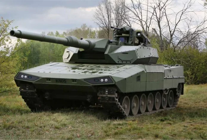 Французько-німецька оборонна компанія KNDS розробила основний бойовий танк Leopard 2A-RC 3.0 на основі тримісного гусеничного шасі Leopard 2 і нової безпілотної вежі. (Джерело фото: KNDS)