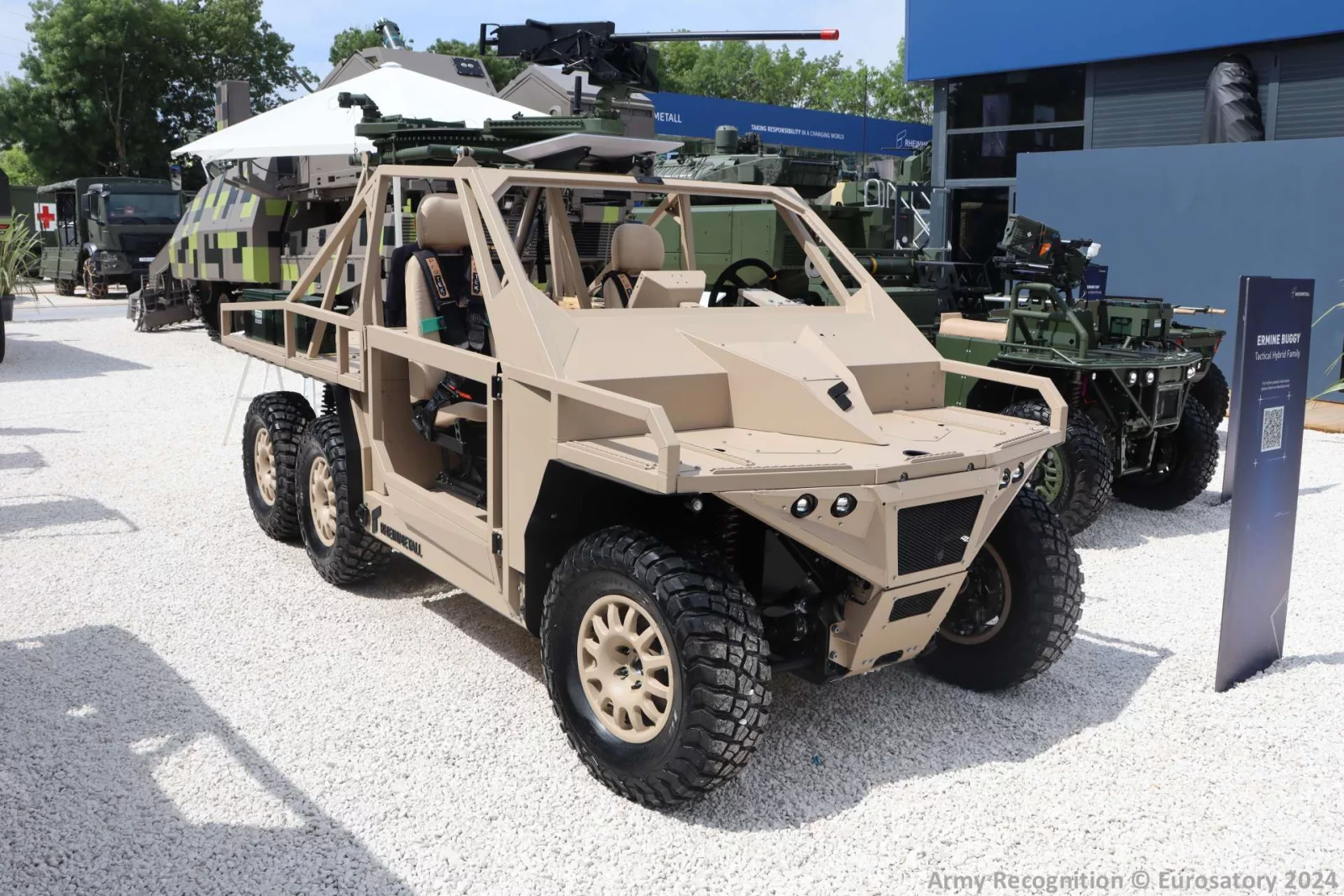 Ermine Buggy містить елементи базового автомобіля, але він довший і ширший для розміщення третьої осі, забезпечуючи корисне навантаження 500 кг. (Джерело зображення: Army Recognition)