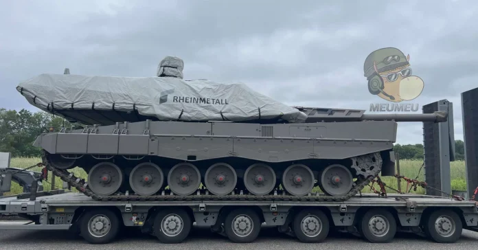 військові машини Rheinmetall прямували на виставку Eurosatory 2024 у Франції, включаючи нову модель гібридного танка, яка поєднує в собі шасі Leopard 2A4 з баштою KF51 Panther