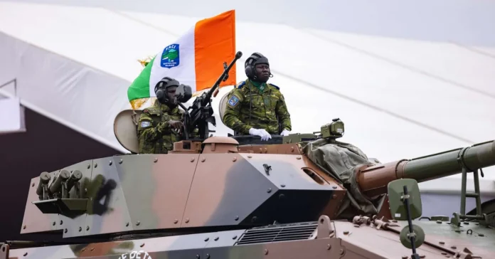 105-мм машина вогневої підтримки VN22B китайського виробництва є найпотужнішою бойовою машиною, яка перебуває на озброєнні ЗС Кот-д'Івуару. (Джерело фото: уряд Кот-д'Івуару)