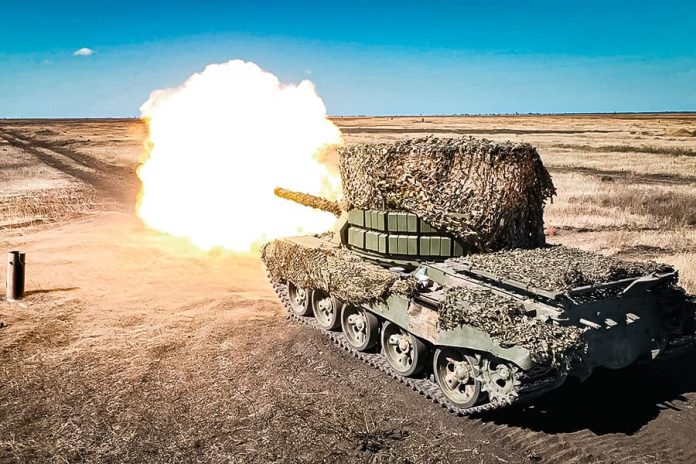 Бійці НГУ посилили захист захопленого в окупантів Т-62