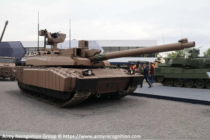 Новий основний бойовий танк французької армії Leclerc XLR був представлений у червні 2024 року на оборонній виставці Eurosatory у Парижі, Франція. (Джерело зображення: Army Recognition Group)