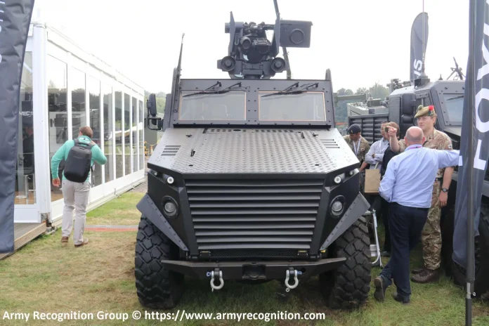 General Dynamics UK представила Foxhound GMRV під час виставки DVD у Міллбруку, Великобританія. (Джерело зображення: Army Recognition Group)