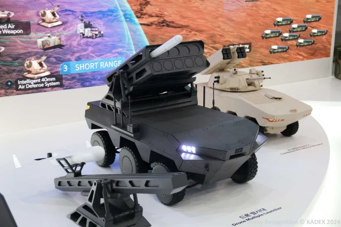 Заснований на платформі безпілотної пошукової машини, Drone Multiple Launcher може запускати до 10 дронів. (Джерело зображення: Army Recognition)