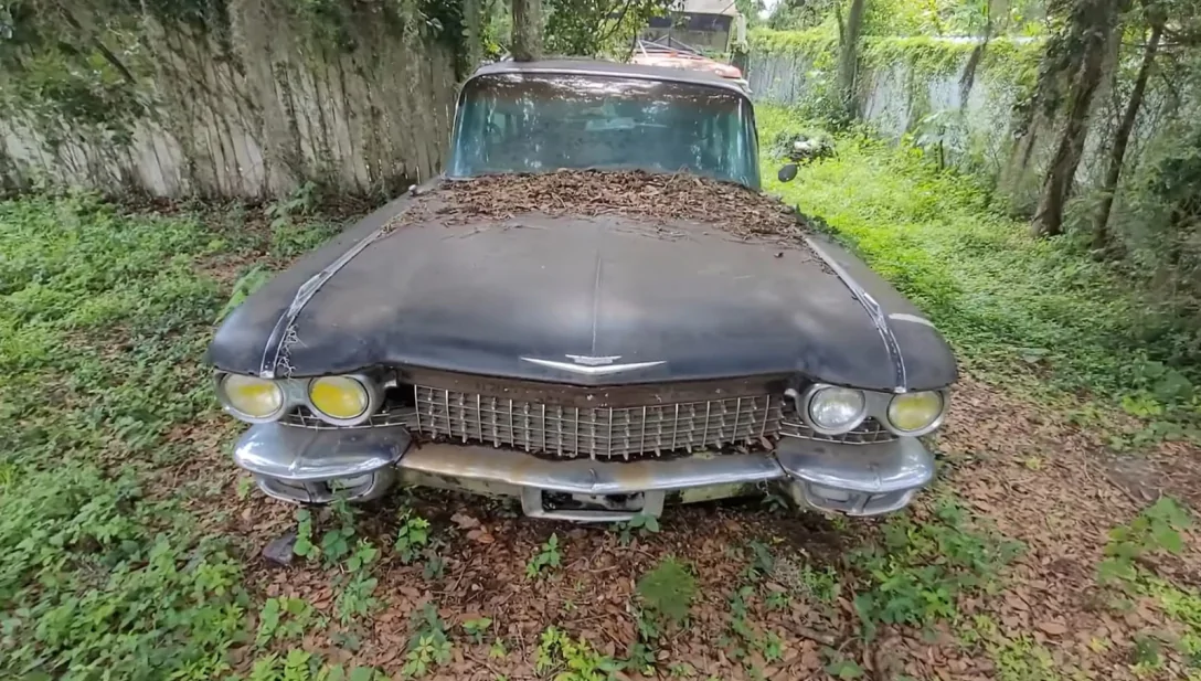 Рідкісні лімузини Cadillac Fleetwood 75 іржавіють на подвір'ї старого маєтку в США