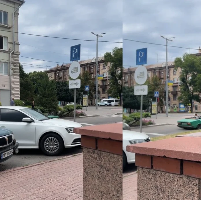 В Запоріжжі помітили унікальний автомобіль з відрізаним дахом