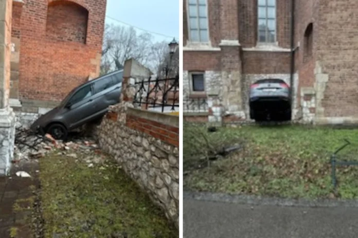 Українець на VW Tiguan протаранив церкву в Кракові