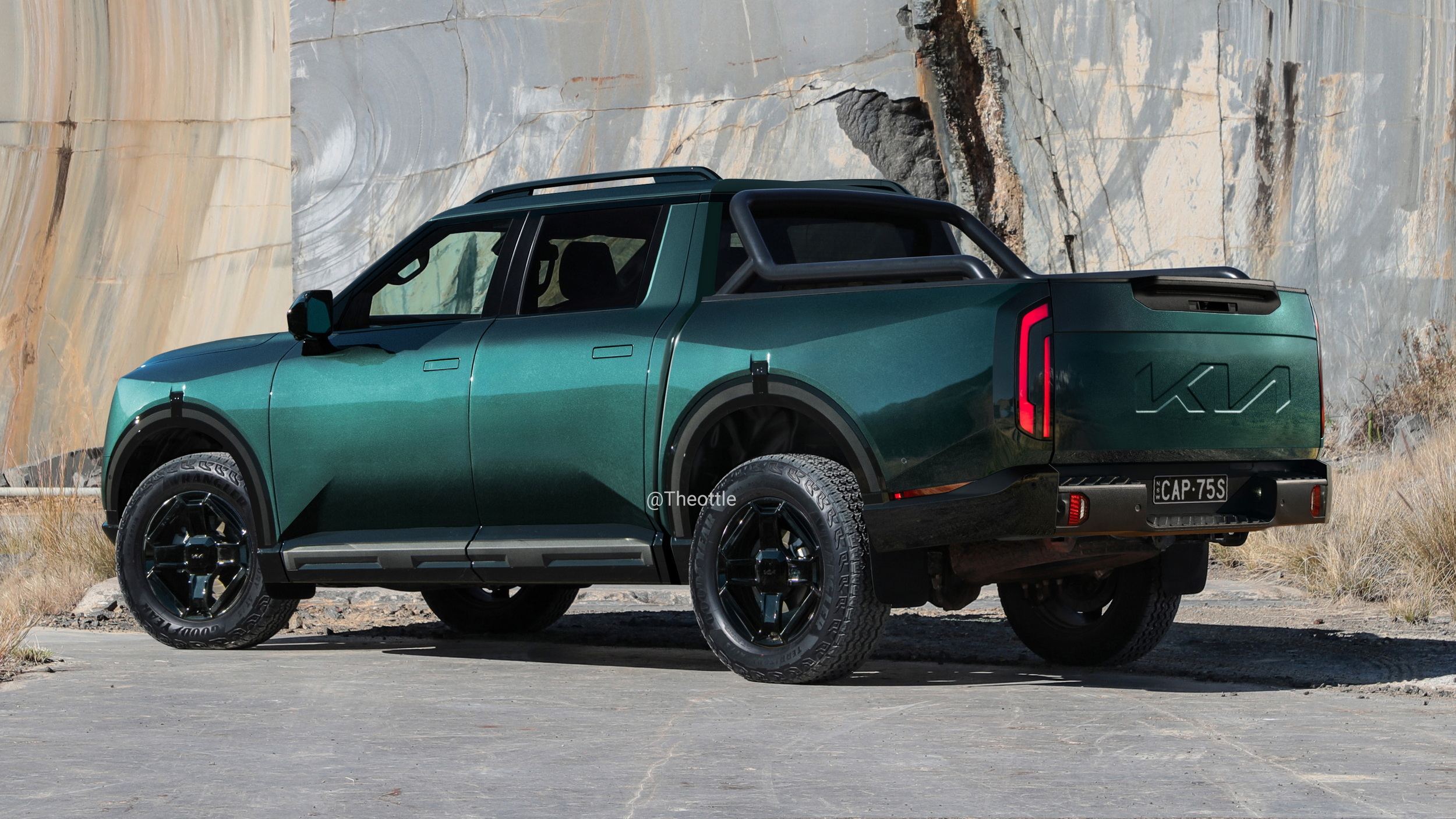 Альтернативний погляд на Kia Tasman: дизайнер схрестив пікап із кросовером Telluride - фото 4