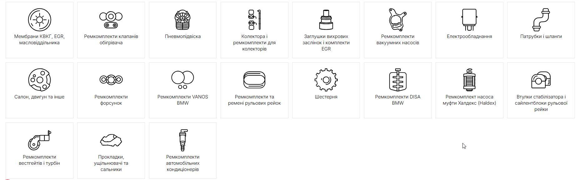 Які вузли можна відремонтувати за допомогою ремкомплектів