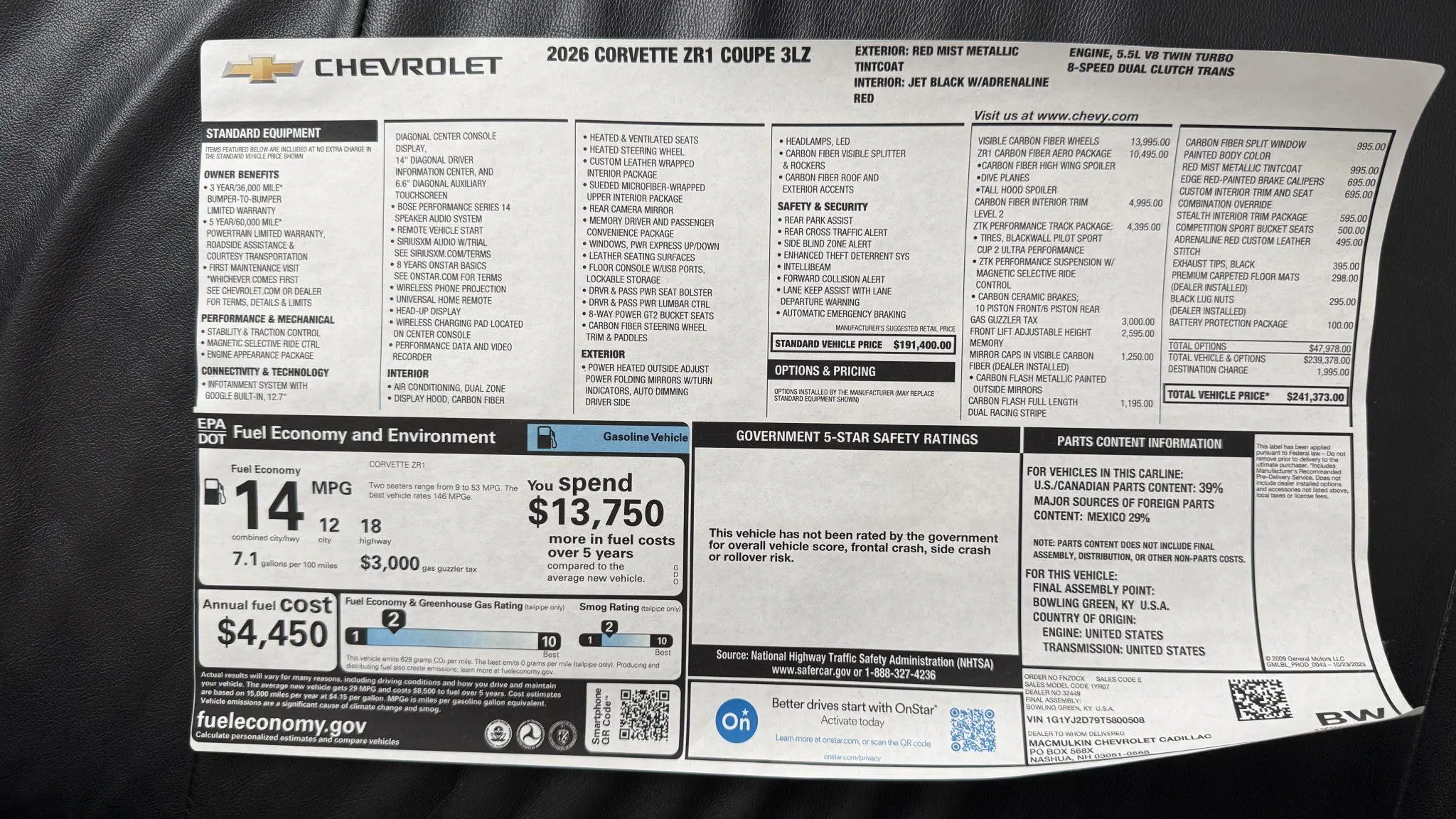 Ажіотаж спадає: ціни на новий Chevrolet Corvette ZR1 на аукціонах почали знижуватись - фото 1