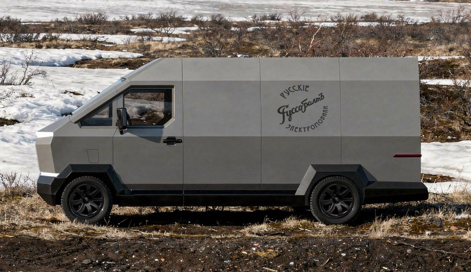 У стилі Cybertruck: відроджений бренд Russo-Balt представив електричний фургон F200 - фото 5