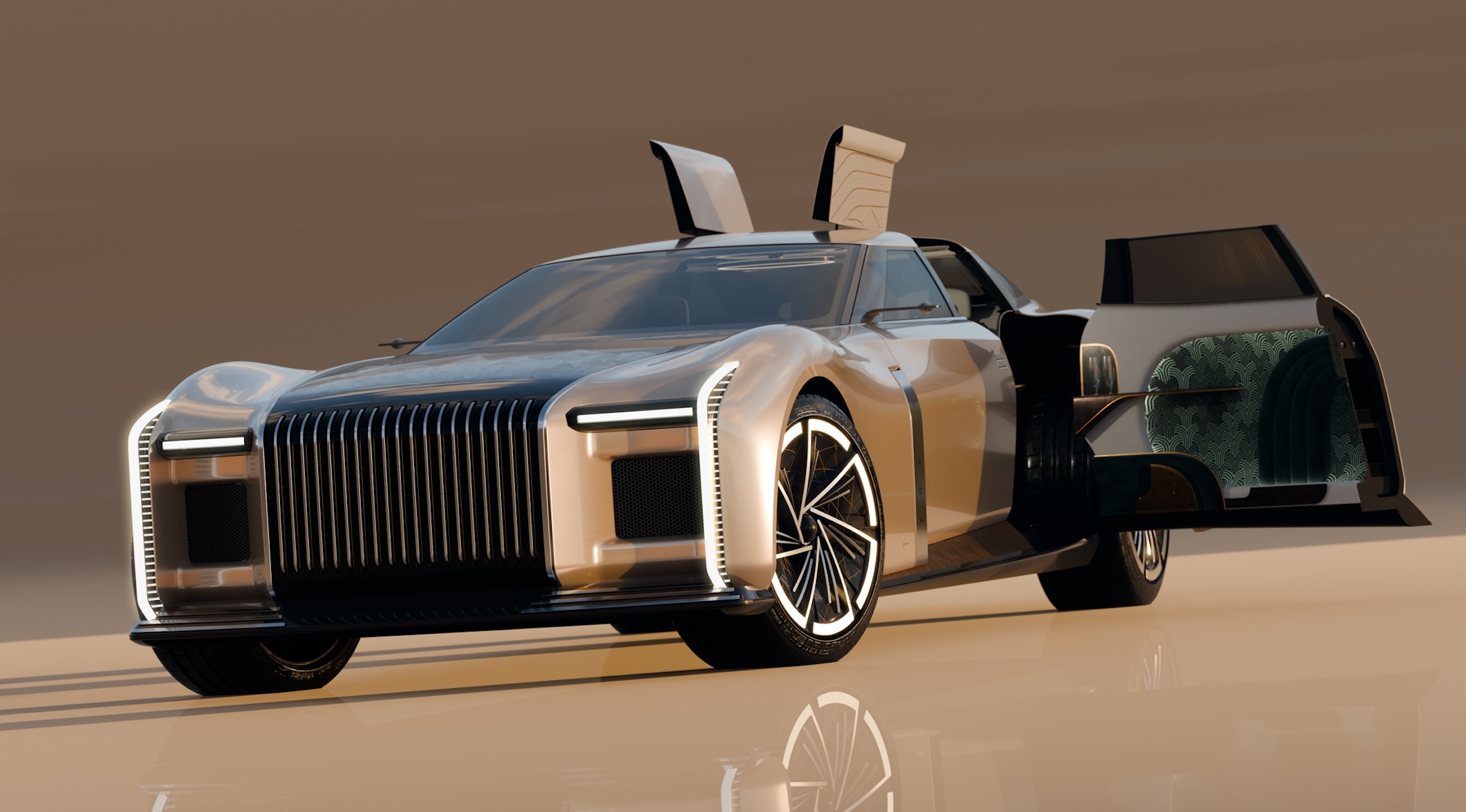 Італійці показали 8-метровий електричний лімузин L’Epoque: він затьмарить Rolls-Royce - фото 1