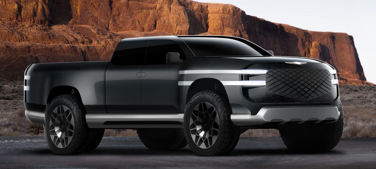 Genesis показав секретний концепт електричного пікапа: перші зображення та деталі - фото 1