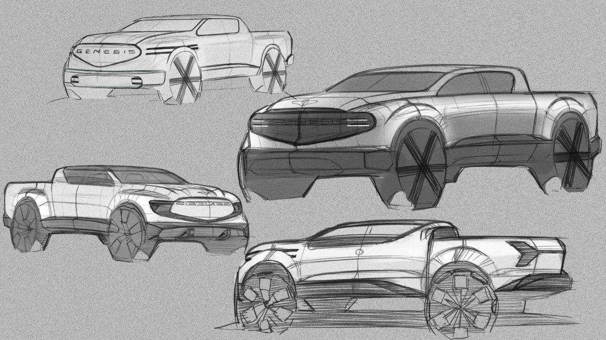 Genesis показав секретний концепт електричного пікапа: перші зображення та деталі - фото 7