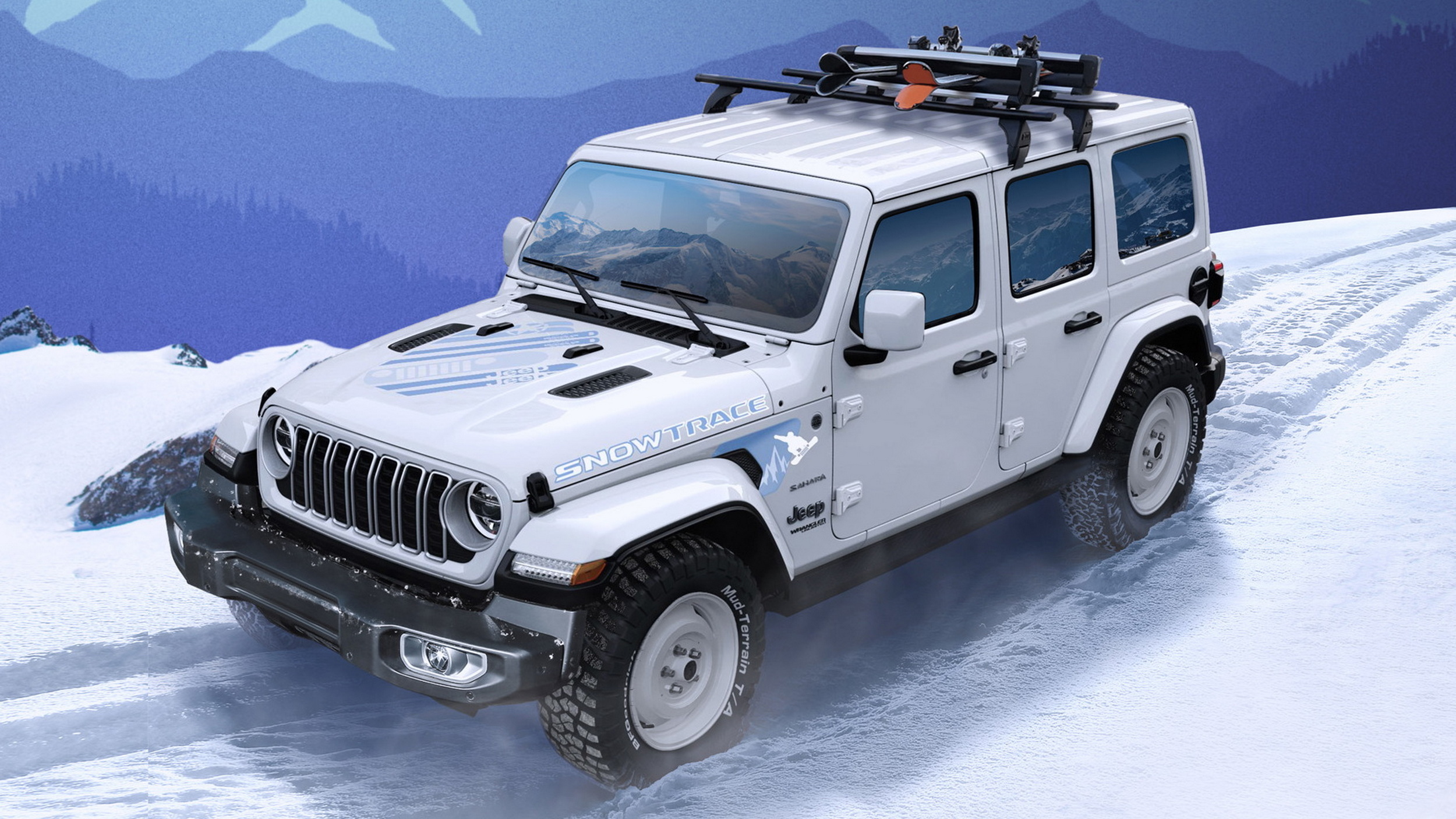Jeep випустив ексклюзивний Wrangler Snow Trace: зимовий стиль та ретро-диски - фото 1
