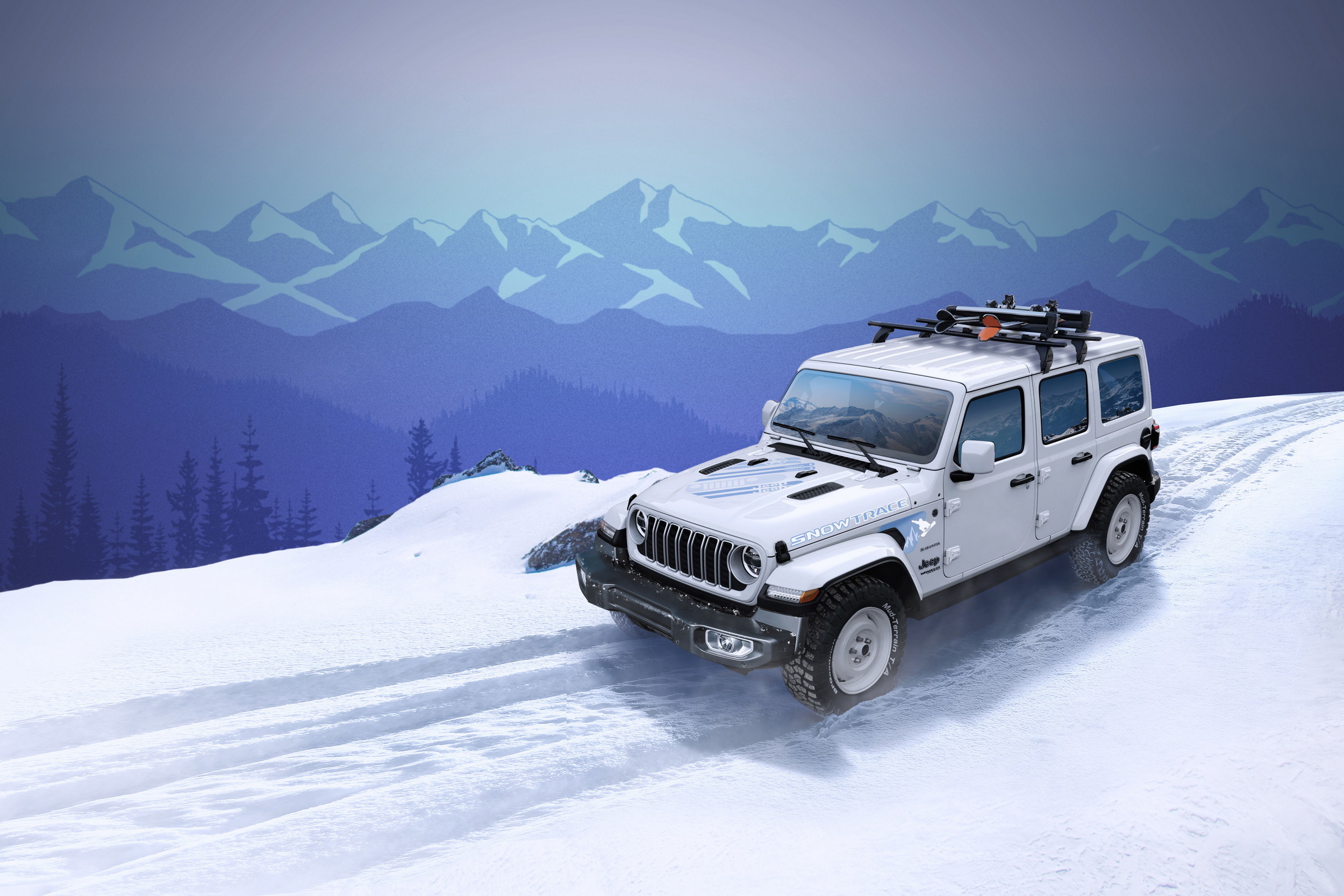 Jeep випустив ексклюзивний Wrangler Snow Trace: зимовий стиль та ретро-диски - фото 2