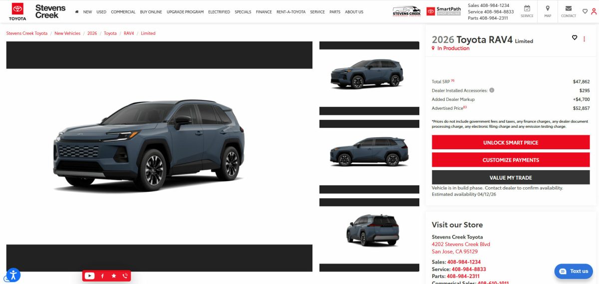 Жадібність дилерів псує запуск нової Toyota RAV4 2026: націнки сягають тисяч доларів - фото 3