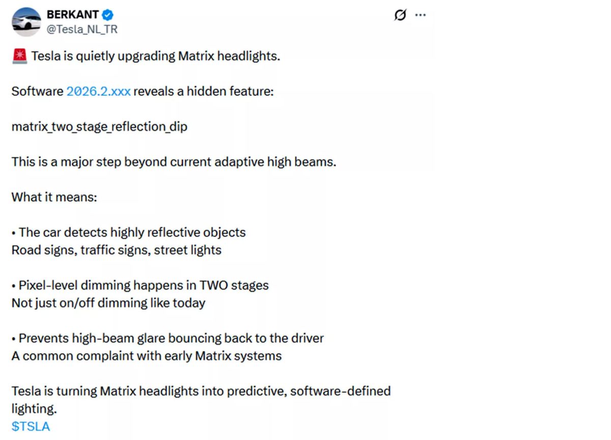 Tesla готує важливе оновлення матричних фар: водіїв більше не сліпитимуть дорожні знаки - фото 2