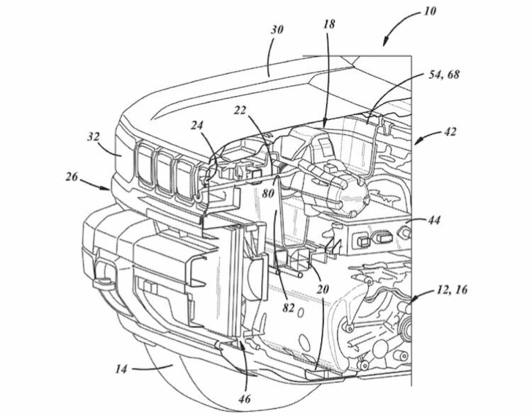 Новий патент Jeep: майбутні електропозашляховики отримають приховану лебідку під капотом - фото 1