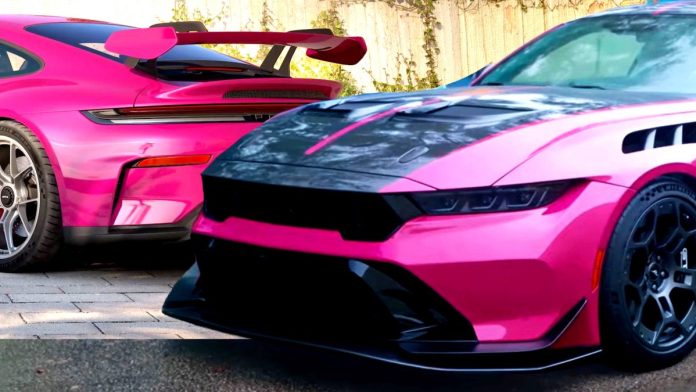 Власник екстремального Ford Mustang GTD пофарбував авто в колір Porsche заради тролінгу Власник екстремального Ford Mustang GTD пофарбував авто в колір Porsche заради тролінгу