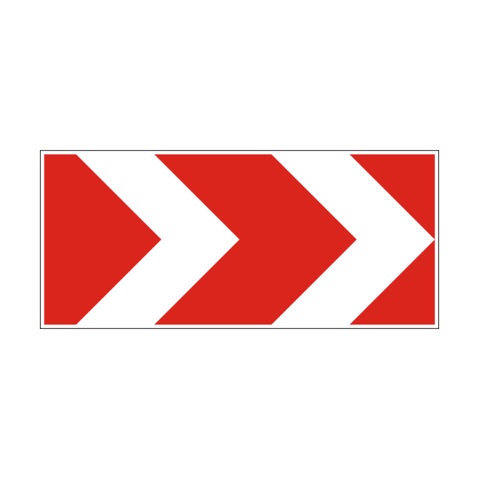Знак 1.4.4 «Напрямок повороту (малий, праворуч)» Знак 1.4.4 «Напрямок повороту (малий, праворуч)»