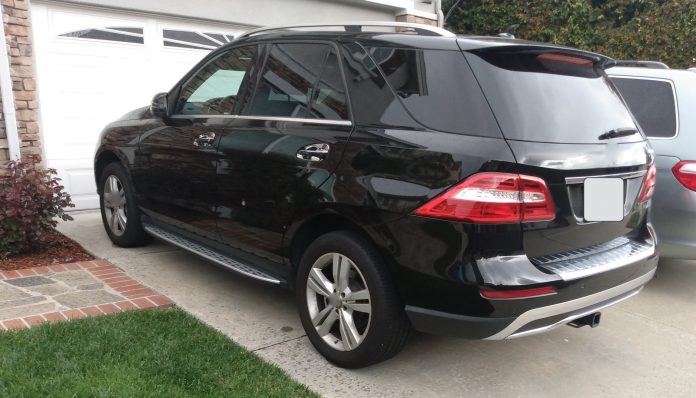 Mercedes-Benz ML 350 W166 2014 року, вид ззаду